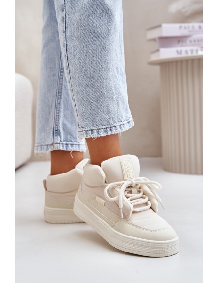 Warm Women's Sneakers Big Star OO274A531 Cream