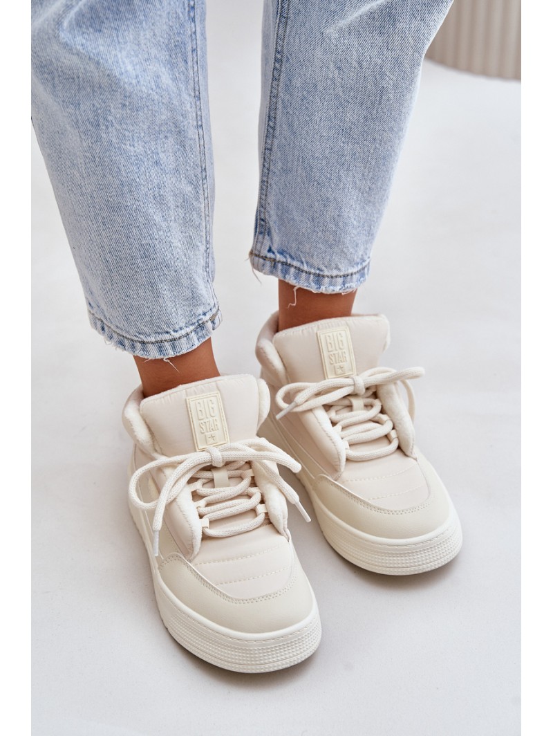 Warm Women's Sneakers Big Star OO274A531 Cream
