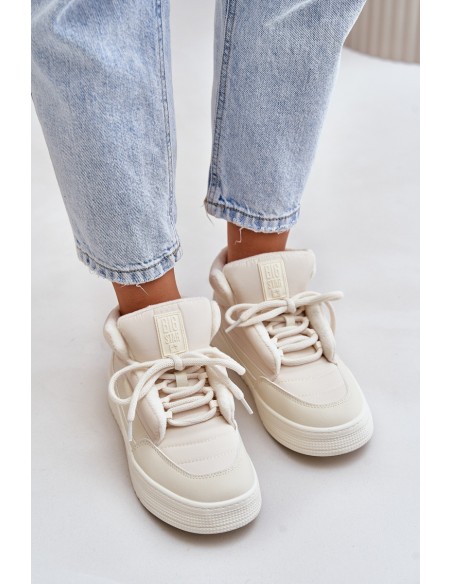 Warm Women's Sneakers Big Star OO274A531 Cream
