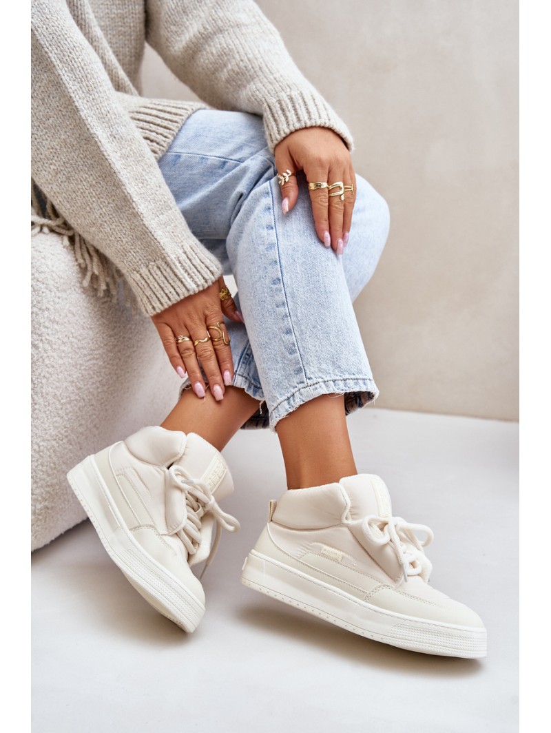 Warm Women's Sneakers Big Star OO274A531 Cream