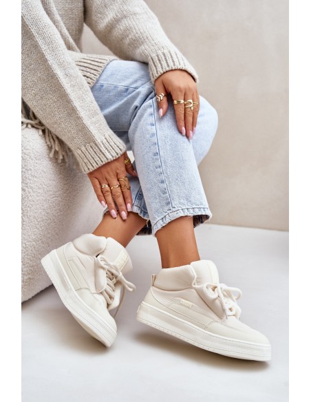 Warm Women's Sneakers Big Star OO274A531 Cream