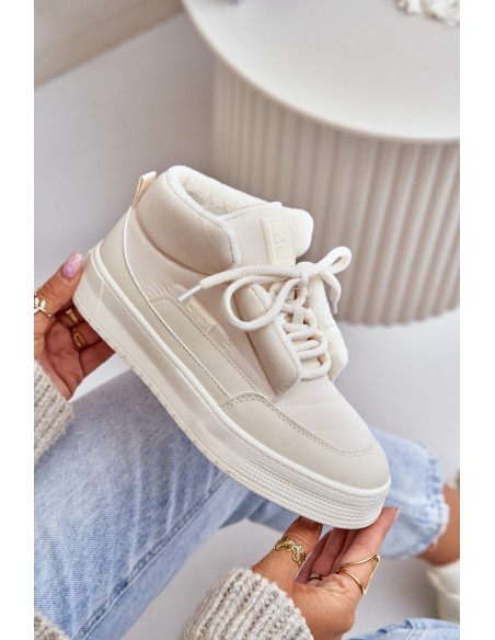 Warm Women's Sneakers Big Star OO274A531 Cream