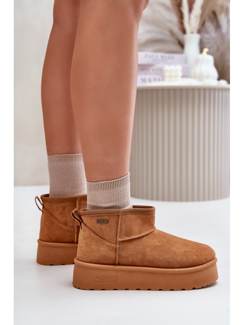Low Snow Boots On Platform Big Star OO274A098 Camel