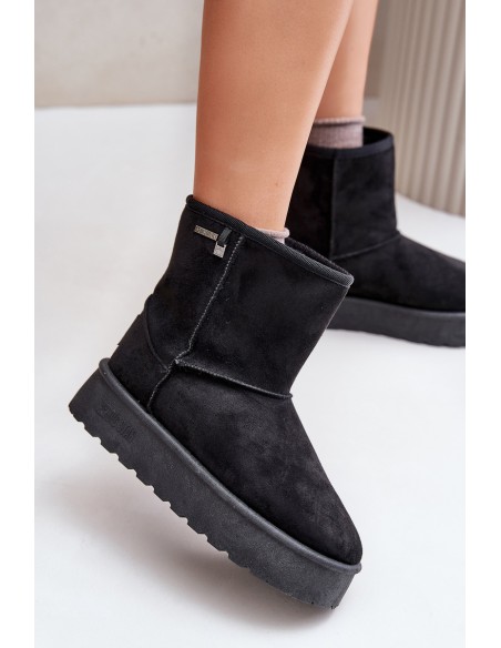 High Women's Snow Boots On Platform Big Star OO274898 Black