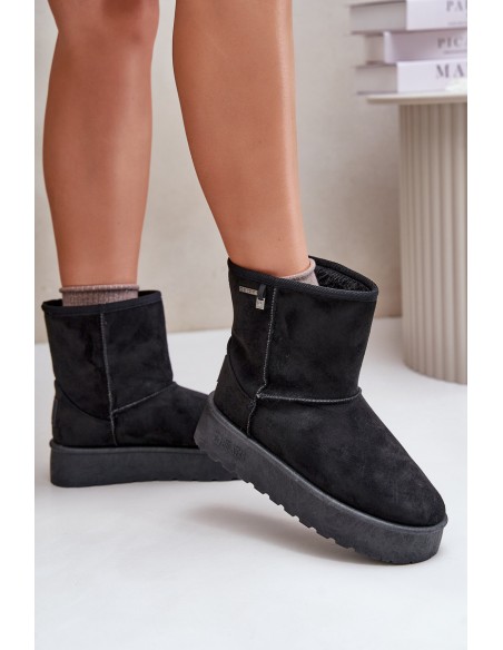 High Women's Snow Boots On Platform Big Star OO274898 Black