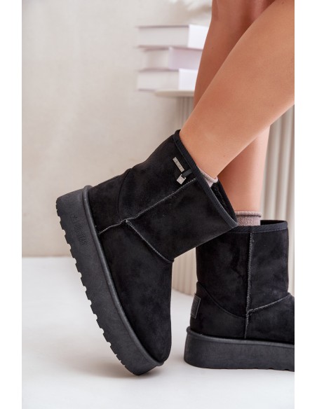 High Women's Snow Boots On Platform Big Star OO274898 Black