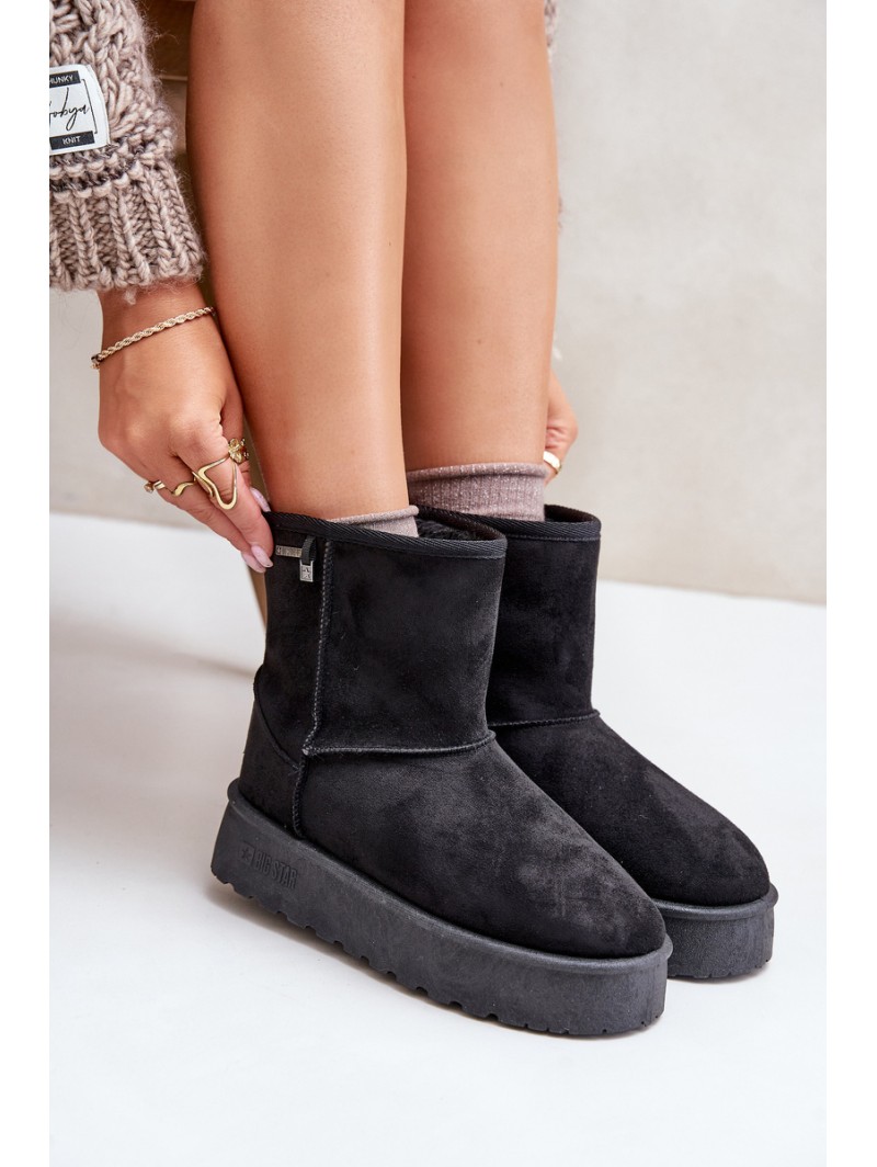 High Women's Snow Boots On Platform Big Star OO274898 Black