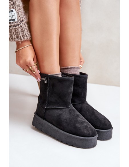 High Women's Snow Boots On Platform Big Star OO274898 Black