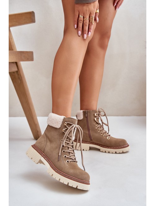Insulated ankle boots women's with zipper khaki Ferelia 2