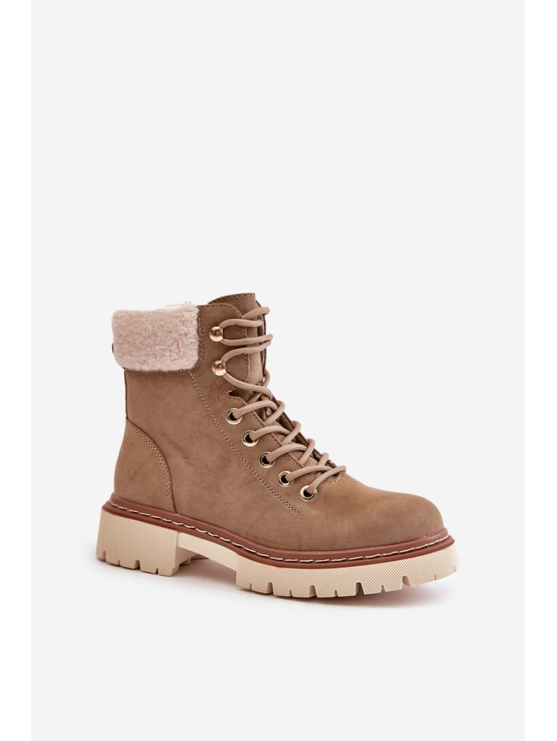 Insulated ankle boots women's with zipper khaki Ferelia
