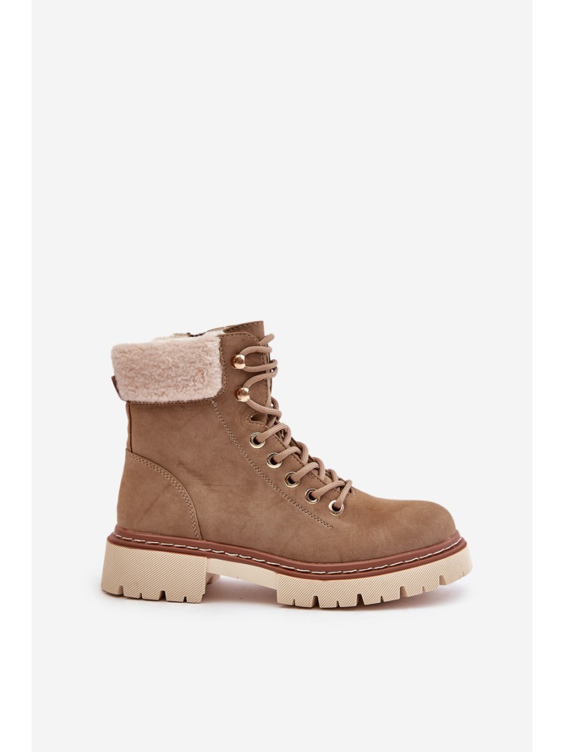 Insulated ankle boots women's with zipper khaki Ferelia