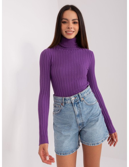 Sweter-PM-SW-1087.09-ciemny fioletowy