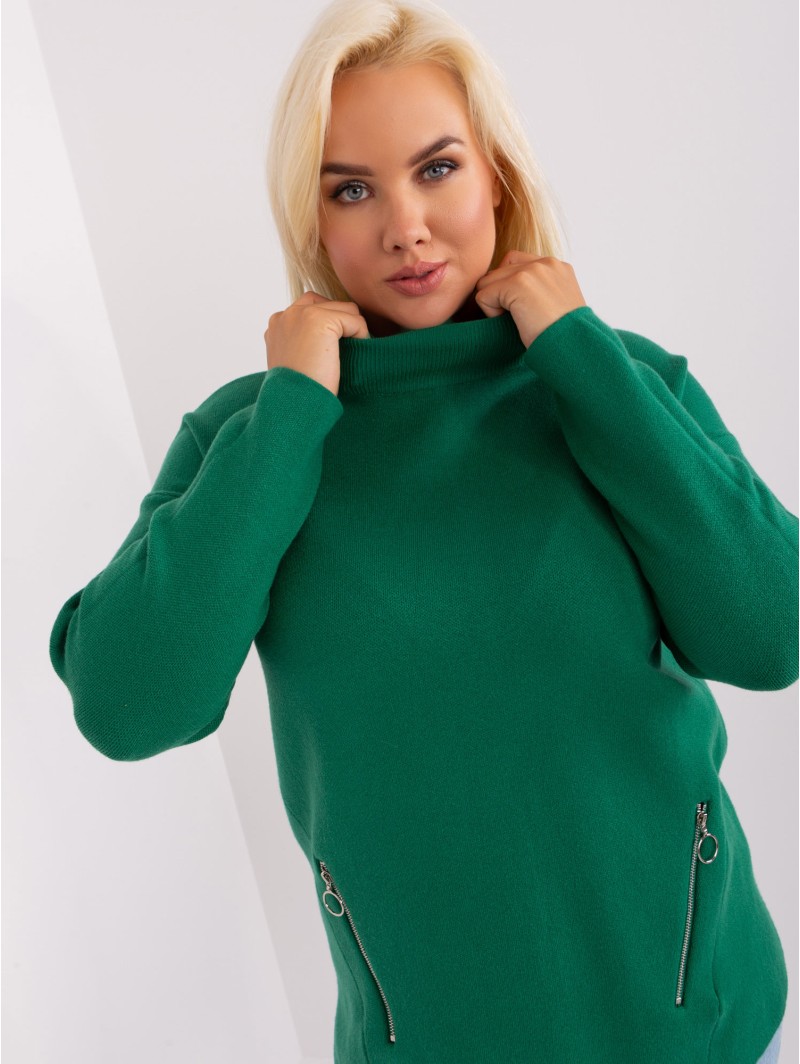 Sweter-PM-SW-PM717.20-ciemny zielony