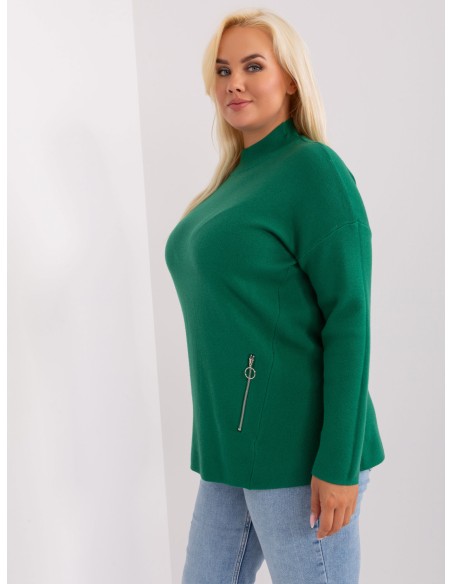 Sweter-PM-SW-PM717.20-ciemny zielony