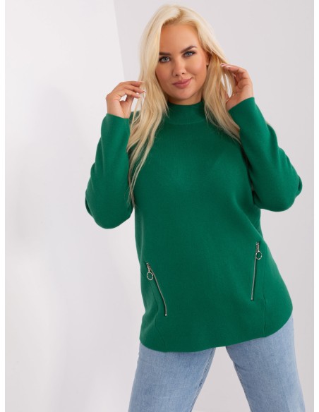 Sweter-PM-SW-PM717.20-ciemny zielony