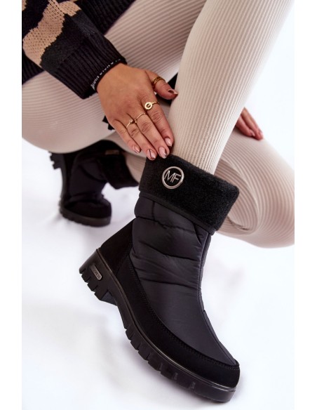 Women's Fashionable insulated snow boots Progress PROGJ-21-13 Black