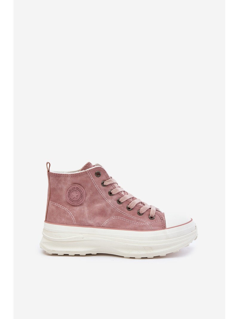 Warm Women's Platform Sneakers Big Star OO274071 Pink