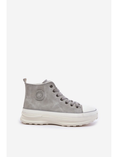 Warm Women's Platform Sneakers Big Star OO274073 Gray 2