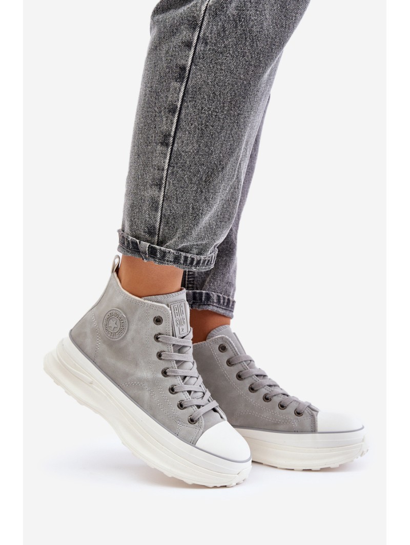 Warm Women's Platform Sneakers Big Star OO274073 Gray