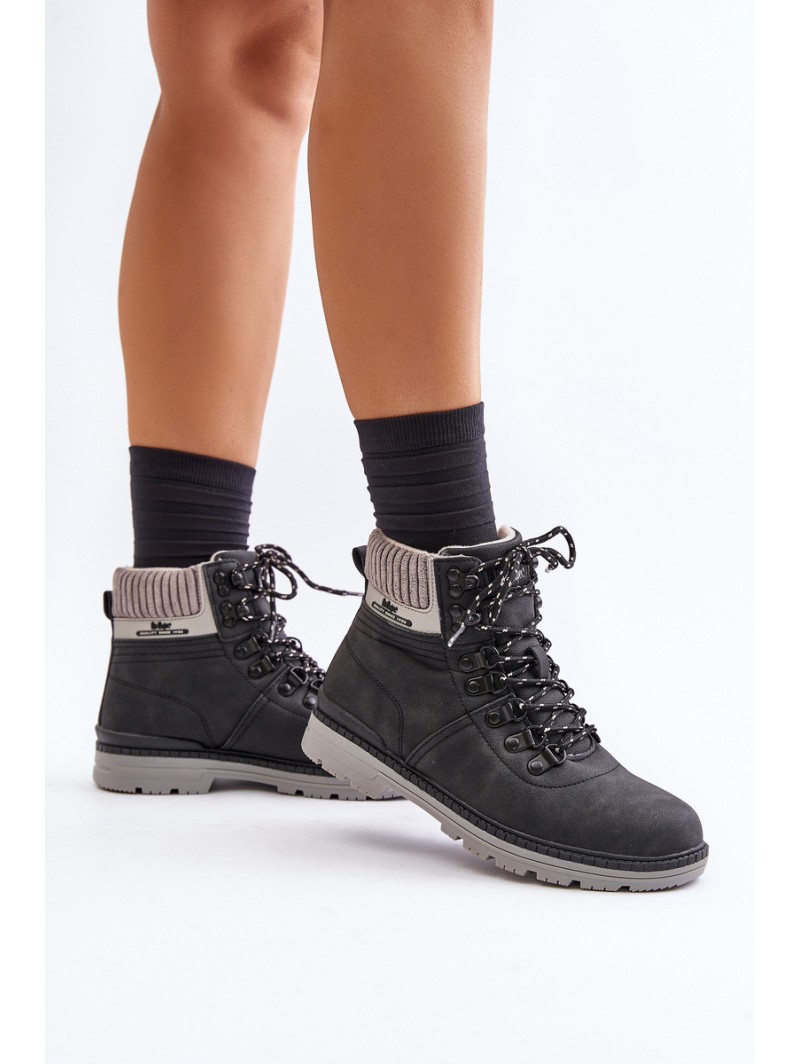 Warm Ladies Ankle Boots Lee Cooper Black LCJ-24-03-3043