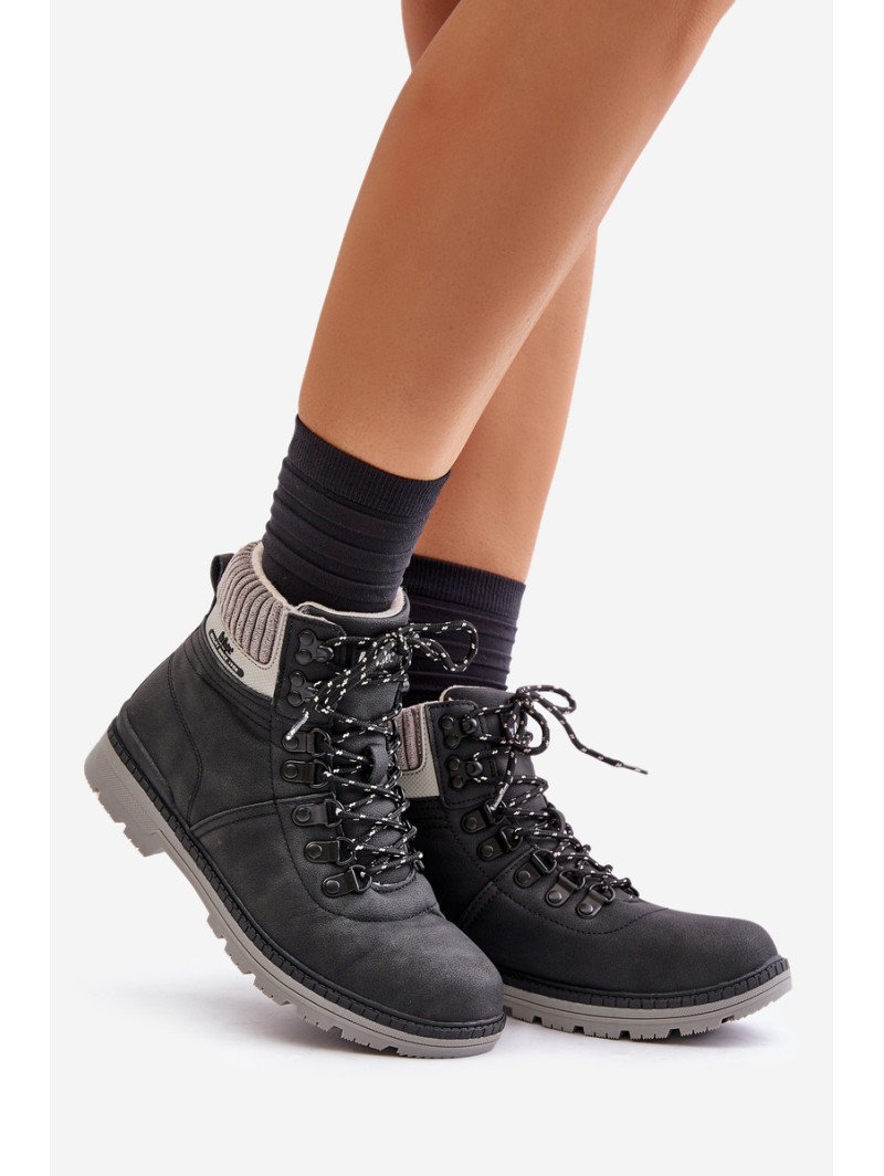 Warm Ladies Ankle Boots Lee Cooper Black LCJ-24-03-3043