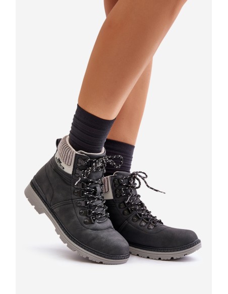Warm Ladies Ankle Boots Lee Cooper Black LCJ-24-03-3043