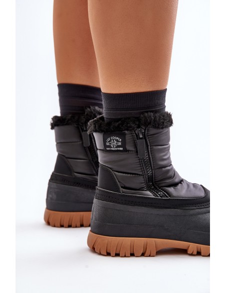 Women's Insulated Snow Boots with Fur on Zipper Lee Cooper LCJ-24-44-2866 Black