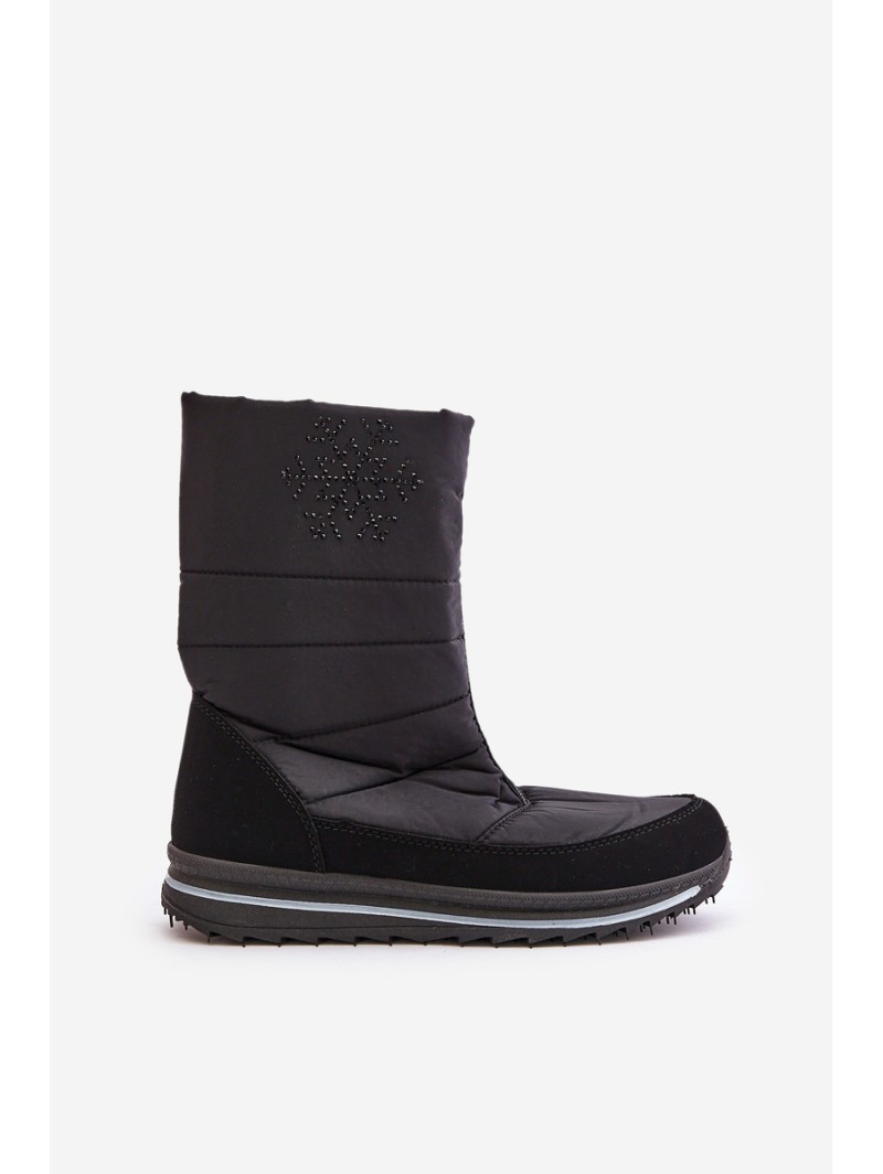 Women's Snow Boots With Zipper PROGJ-22-130 Black