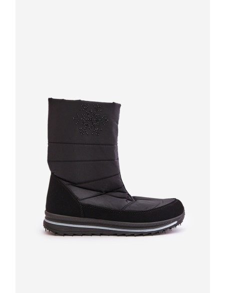Women's Snow Boots With Zipper PROGJ-22-130 Black
