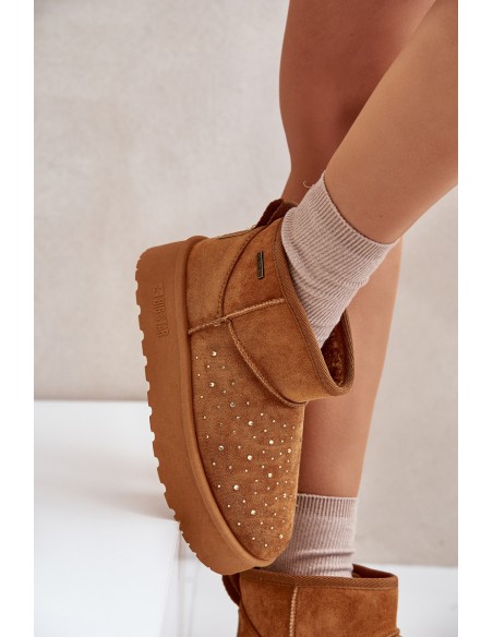 Snow boots with decoration on platform Big Star OO274A104 Camel
