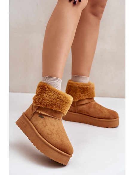 Platform Snow Boots with Fur Big Star OO274A106 Camel