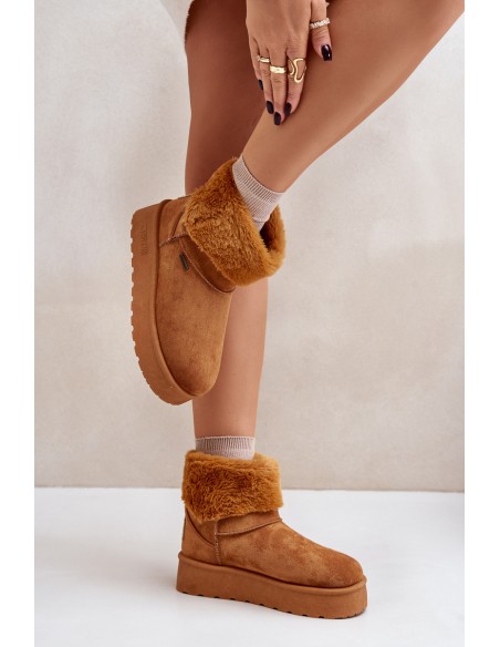 Platform Snow Boots with Fur Big Star OO274A106 Camel