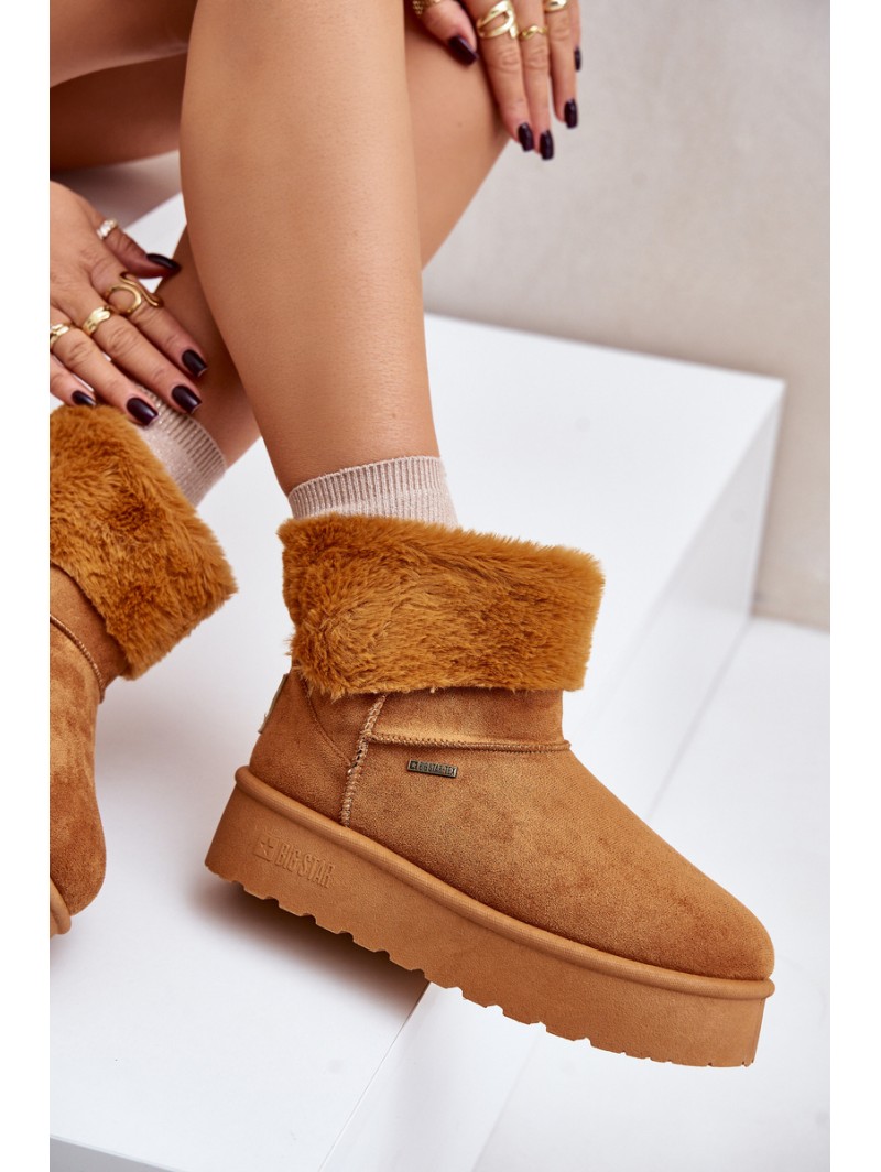 Platform Snow Boots with Fur Big Star OO274A106 Camel