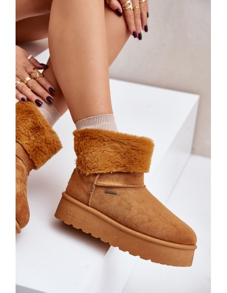 Platform Snow Boots with Fur Big Star OO274A106 Camel