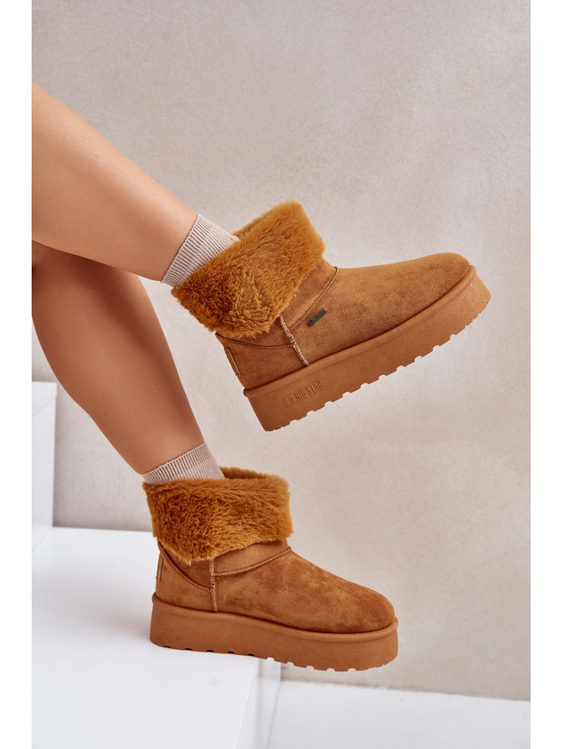 Platform Snow Boots with Fur Big Star OO274A106 Camel