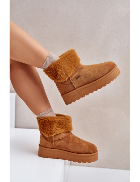 Platform Snow Boots with Fur Big Star OO274A106 Camel