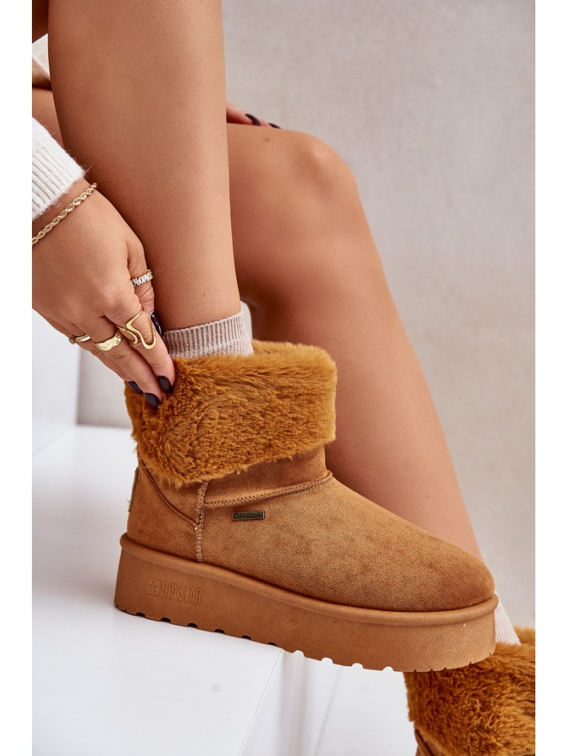 Platform Snow Boots with Fur Big Star OO274A106 Camel