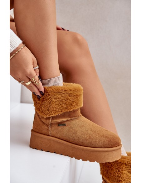 Platform Snow Boots with Fur Big Star OO274A106 Camel