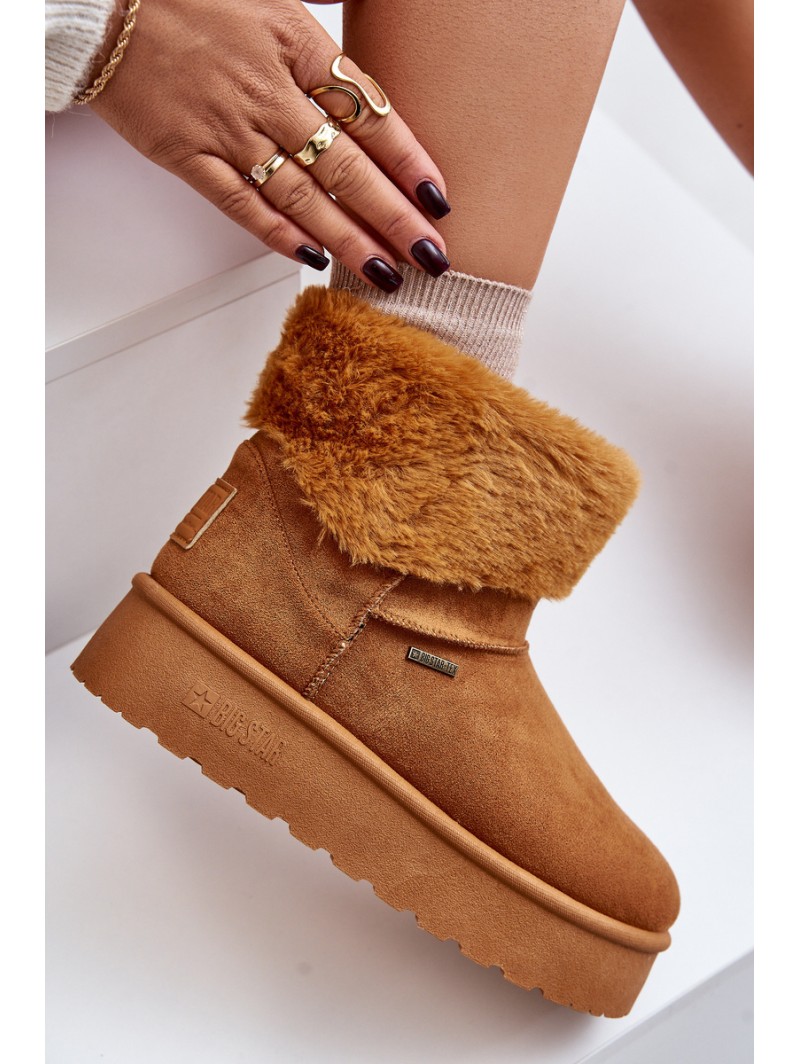 Platform Snow Boots with Fur Big Star OO274A106 Camel