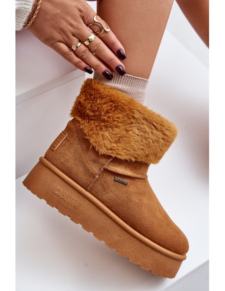 Platform Snow Boots with Fur Big Star OO274A106 Camel