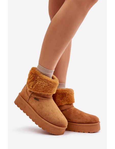 Platform Snow Boots with Fur Big Star OO274A106 Camel