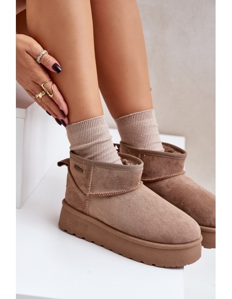 Low snow boots on platform Big Star OO274A100 beige