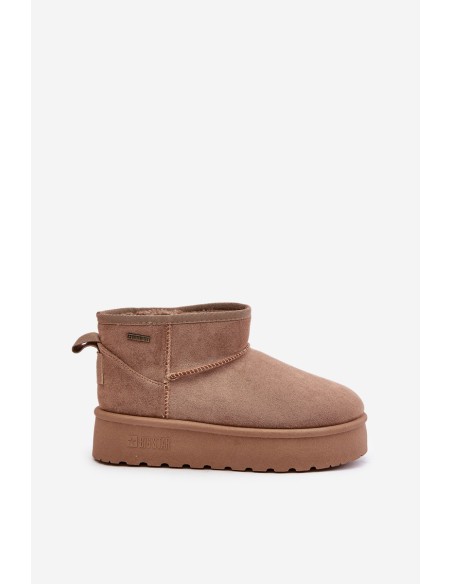 Low snow boots on platform Big Star OO274A100 beige