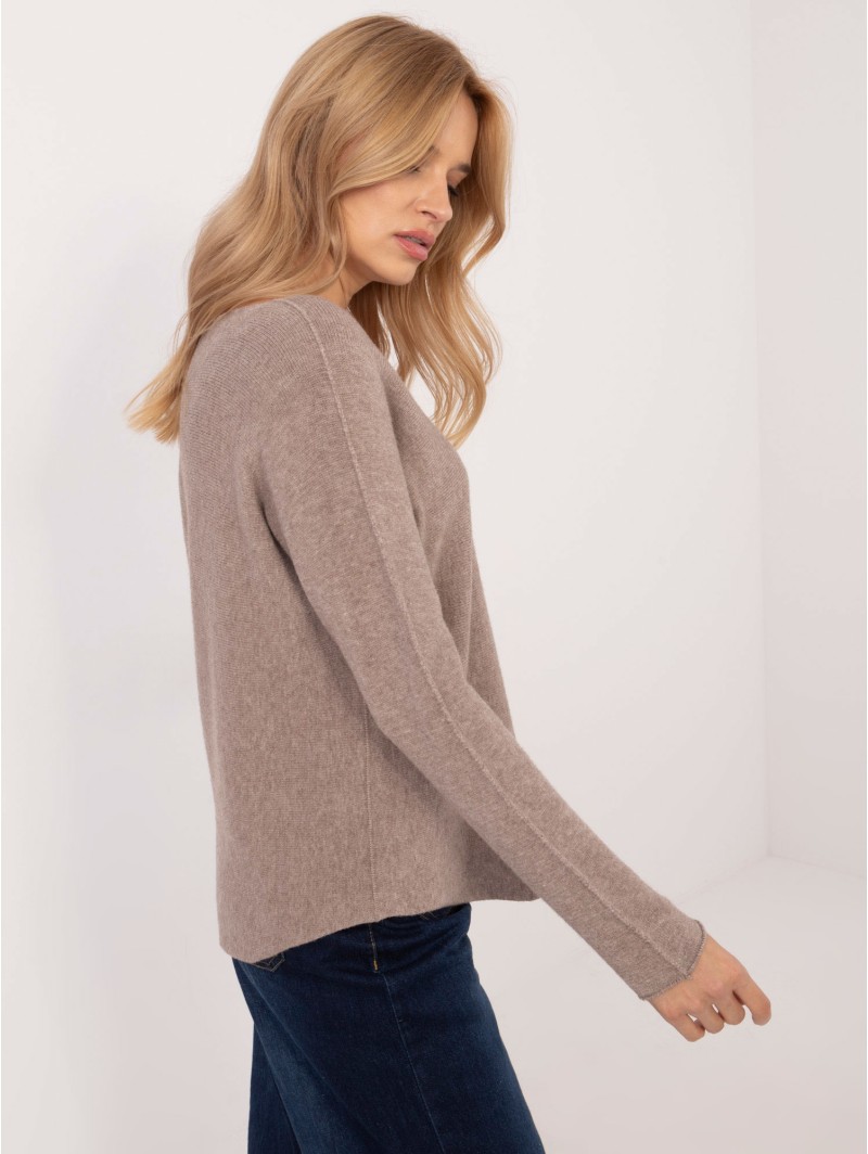 Sweter-IT-SW-0810.08P-ciemny bezowy