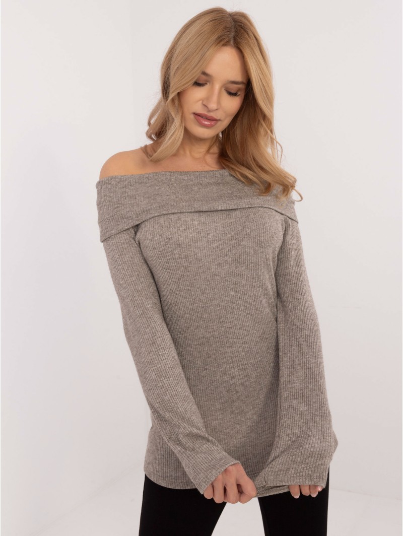 Sweter-DHJ-SW-A2449.33-ciemny bezowy