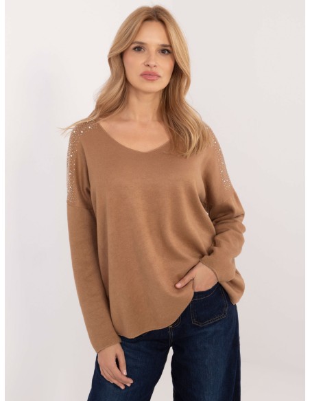 Sweter-DHJ-SW-17690.21-camelowy