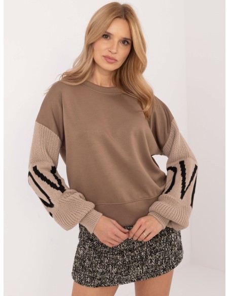 Bluza-MI-BL-M5975.26P-ciemny bezowy