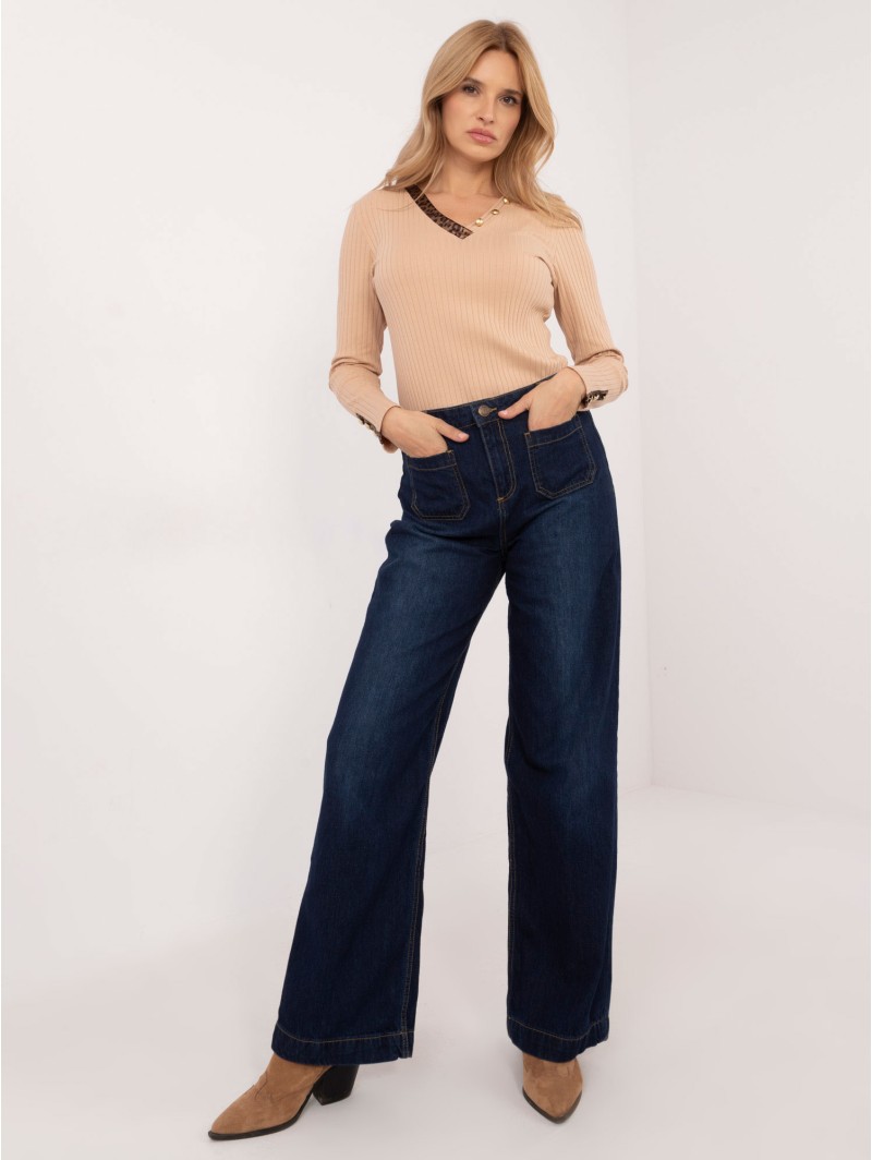 Spodnie jeans-D80016BD62456D283-ciemny niebieski