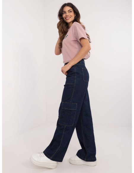 Spodnie jeans-D80016BD62458D282-granatowy
