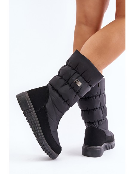 Women's Padded Snow Boots Progress PROGJ-22-136 Black